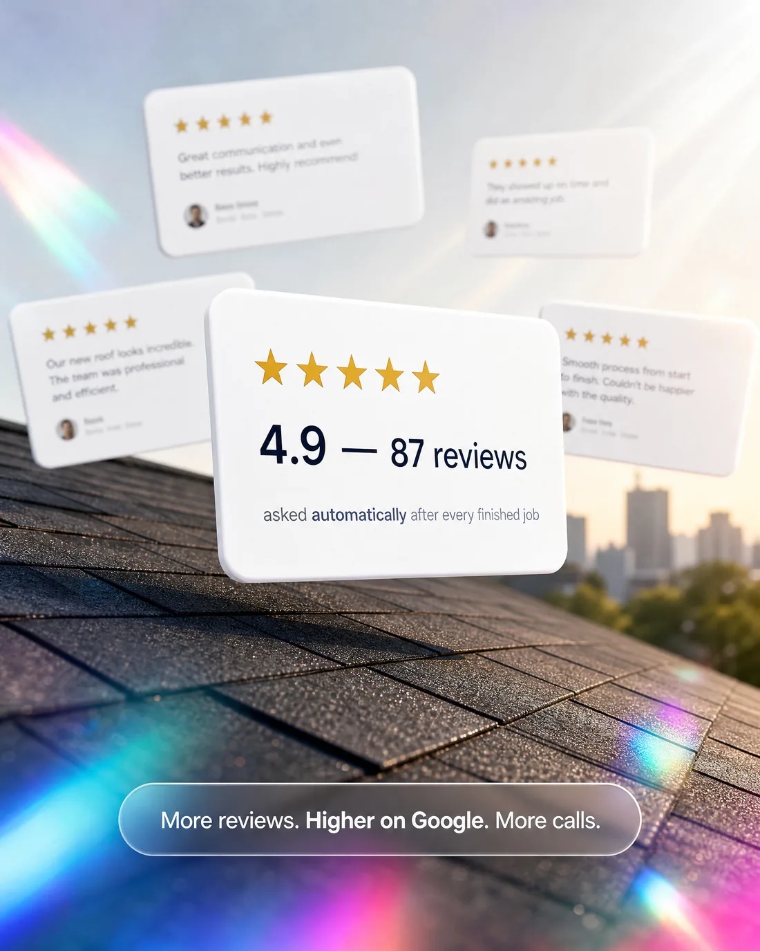 Reviews collected automatically after every job